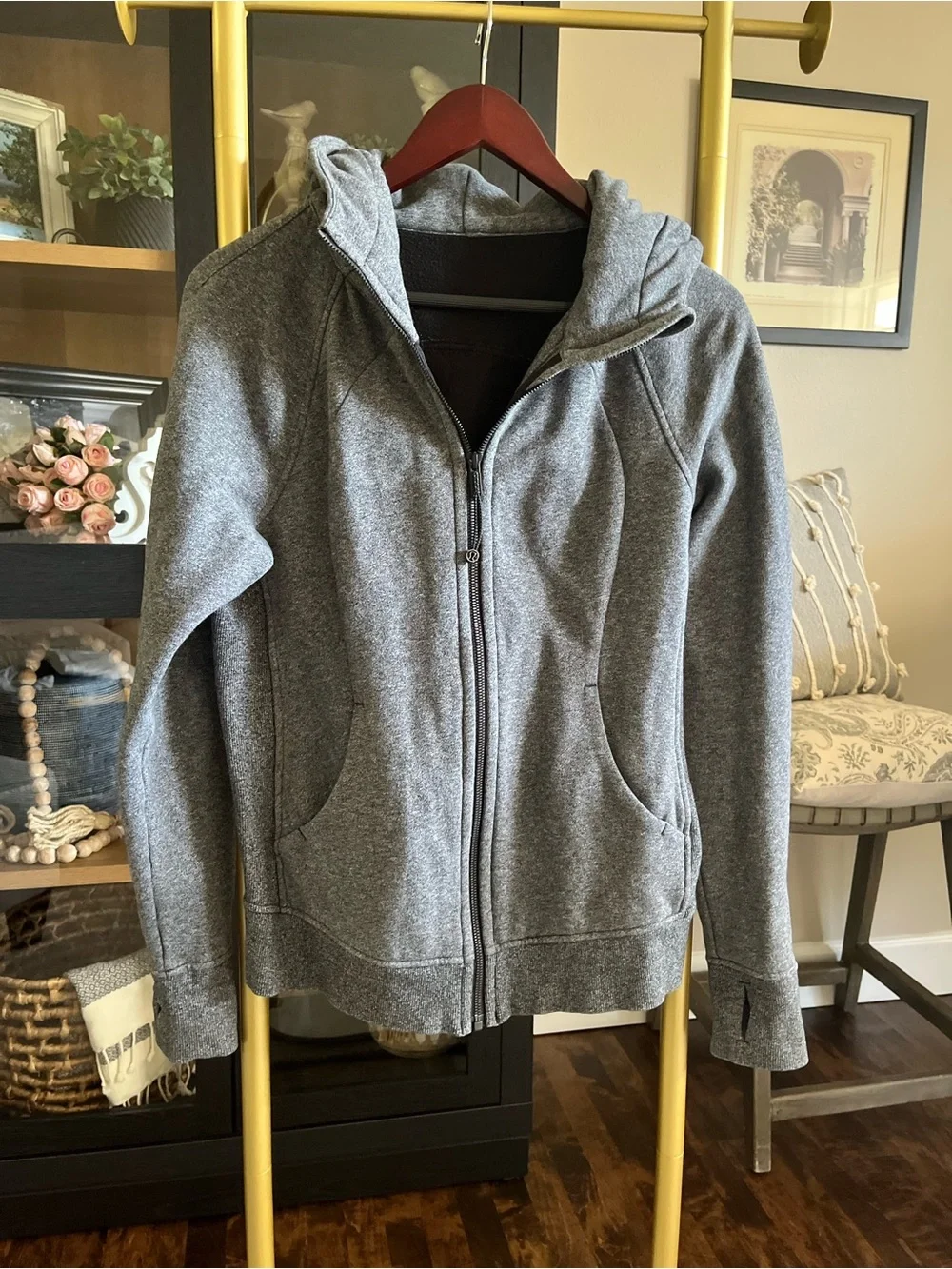 lululemon athletica Gray Full-Zip Hoodie Jacket